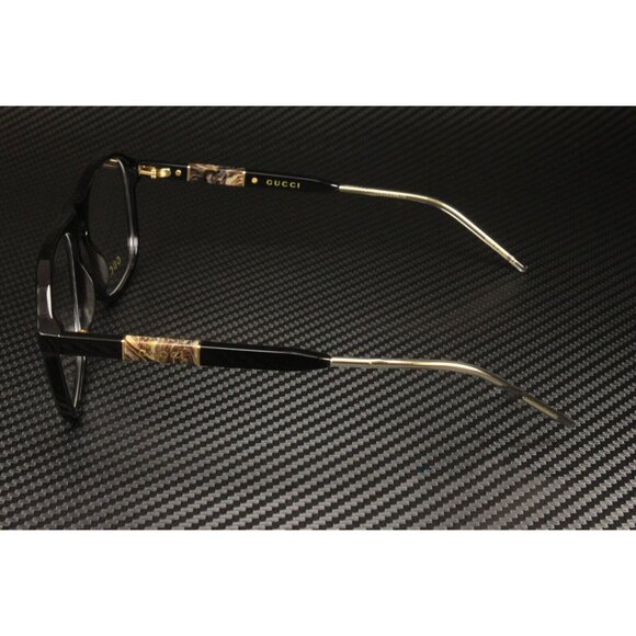 Gucci Black Square Mens Eyeglasses New - Picture 3 of 3